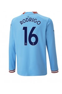 Manchester City Rodri Hernandez #16 Fotballdrakt Hjemme Klær 2022-23 Lange ermer